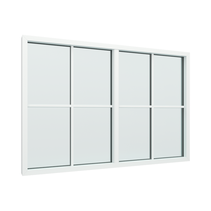 Fasta fönster 2-luft med 2x2 glasfält