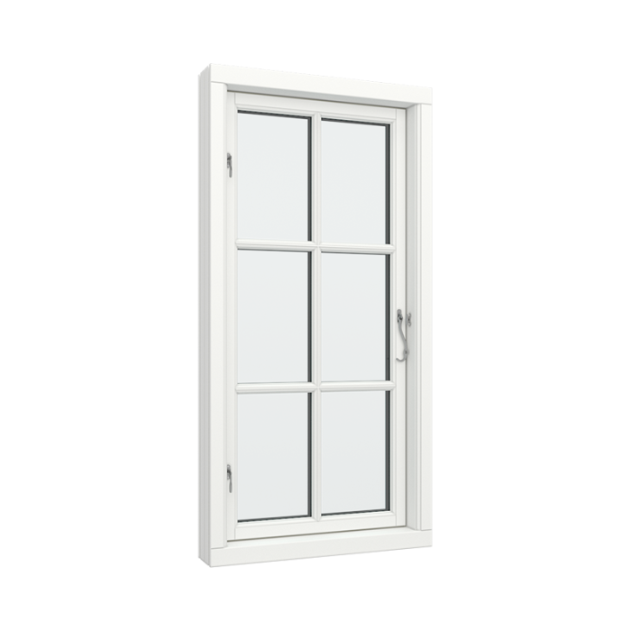Spröjsade fönster 1-luft med 2x3 glasfält