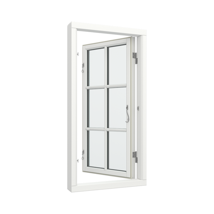 Spröjsade fönster 1-luft med 2x3 glasfält
