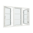 Spröjsade fönster 3-luft fasta fönster mitten med ram 1x3 glasfält  thumbnail