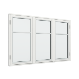 Spröjsade fönster 3-luft fasta fönster med ram i mitten 1x2 glasfält ...