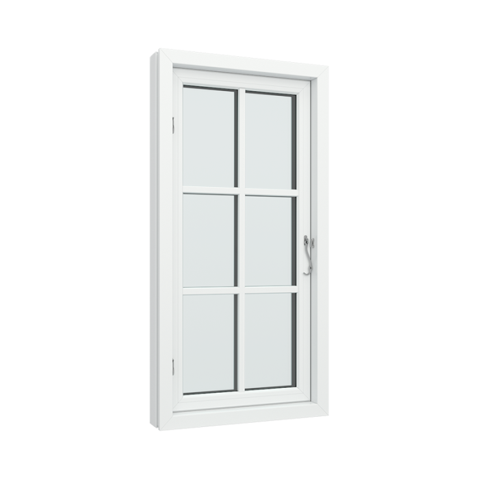 Spröjsade fönster 1-luft med 2x3 glasfält