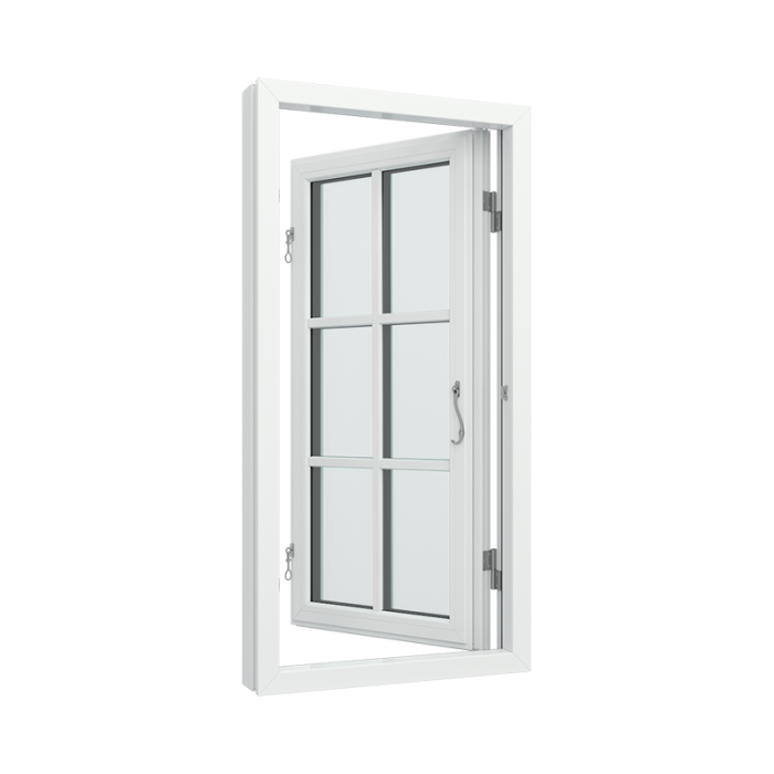 Spröjsade fönster 1-luft med 2x3 glasfält