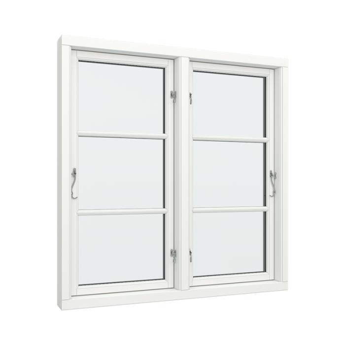 Spröjsade fönster 2-luft med 1x3 glasfält 