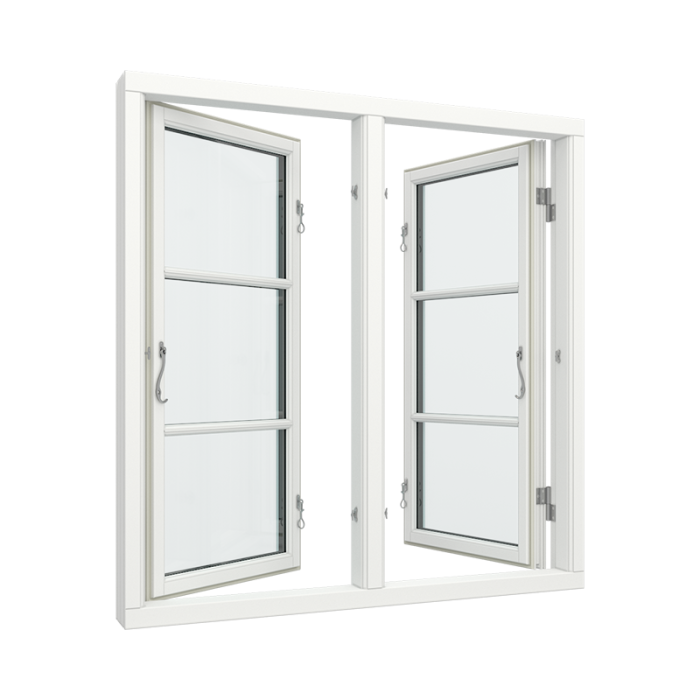 Spröjsade fönster 2-luft med 1x3 glasfält 
