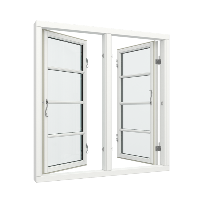 Spröjsade fönster 2-luft med 1x4 glasfält 